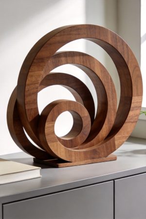 Wood Layered Ring Decor